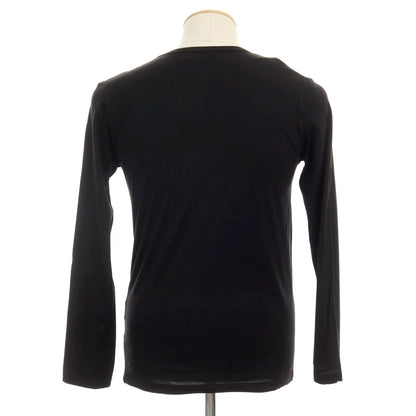 [Used] Sunspel Cotton V-neck long sleeve T-shirt Black [Size S] [BLK] [S/S/A/W] [Condition Rank B] [Men&