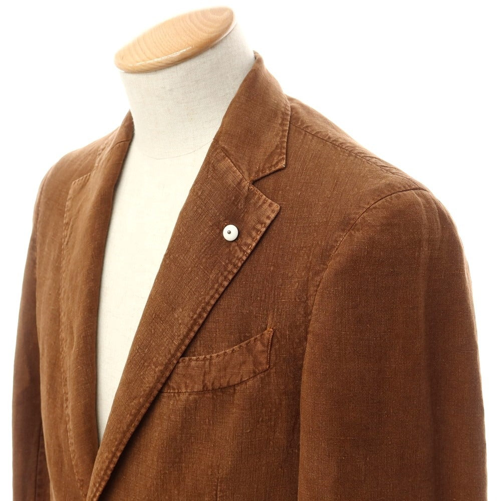 [New] LBM1911 Linen Casual Jacket Brown [44] [Condition Rank N] [Men&