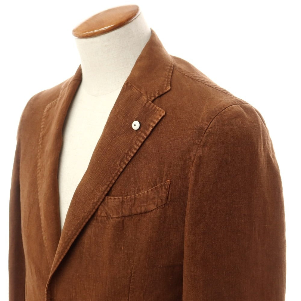 [New] LBM1911 Linen Casual Jacket Brown [46] [Condition Rank N] [Men&