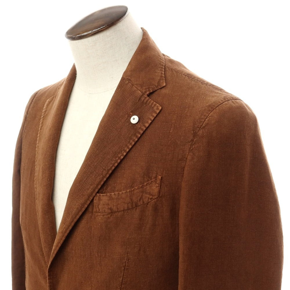 [New] LBM1911 Linen Casual Jacket Brown [48] [Condition Rank N] [Men&