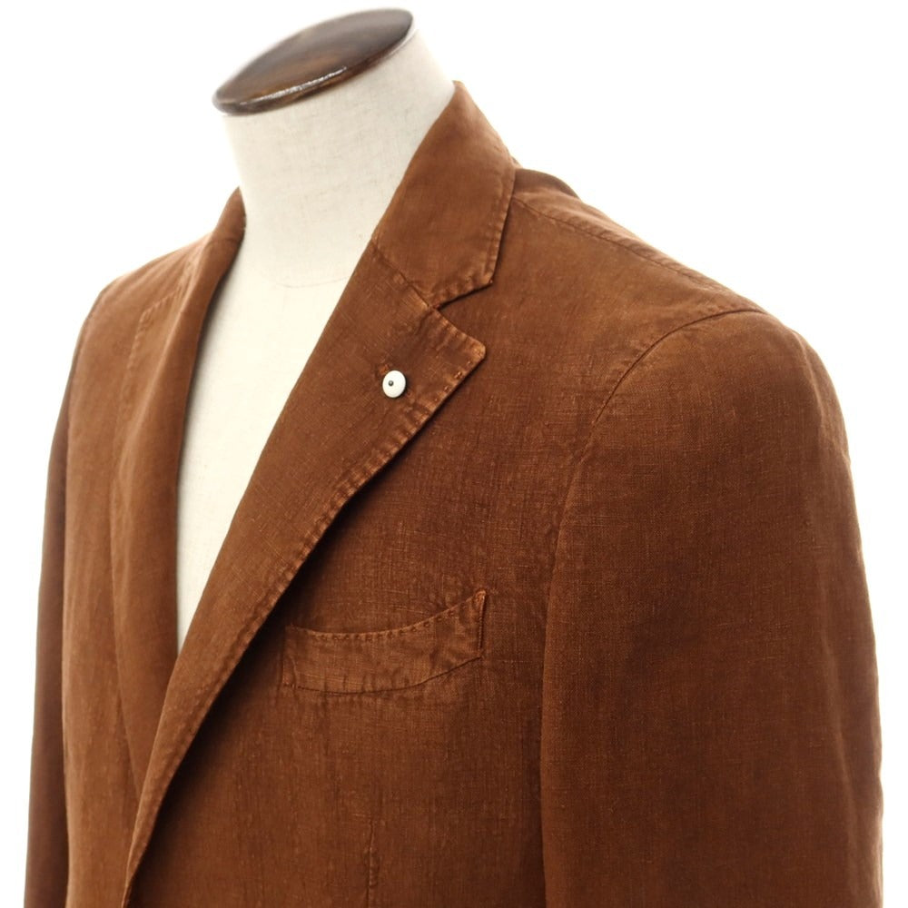 [New] LBM1911 Linen Casual Jacket Brown [52] [Condition Rank N] [Men&