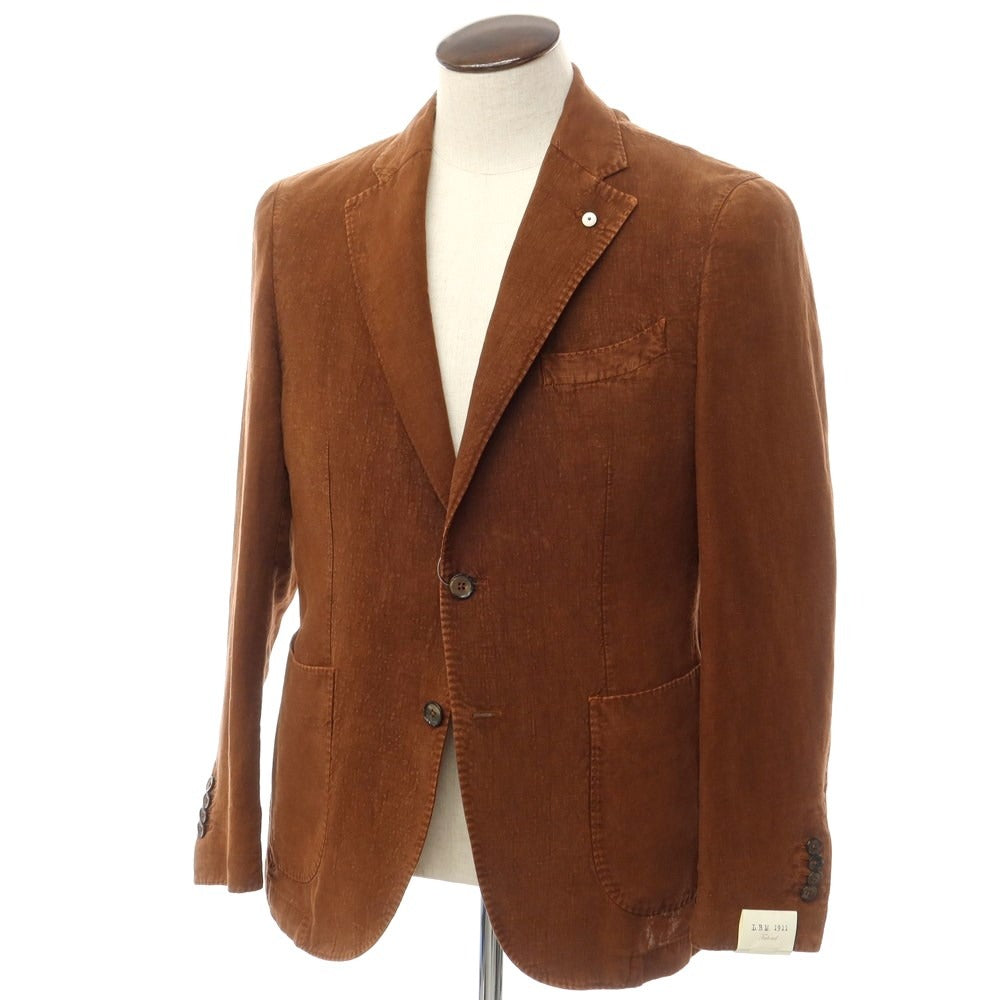 [New] LBM1911 Linen Casual Jacket Brown [52] [Condition Rank N] [Men&