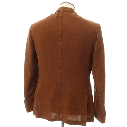 [New] LBM1911 Linen Casual Jacket Brown [52] [Condition Rank N] [Men&