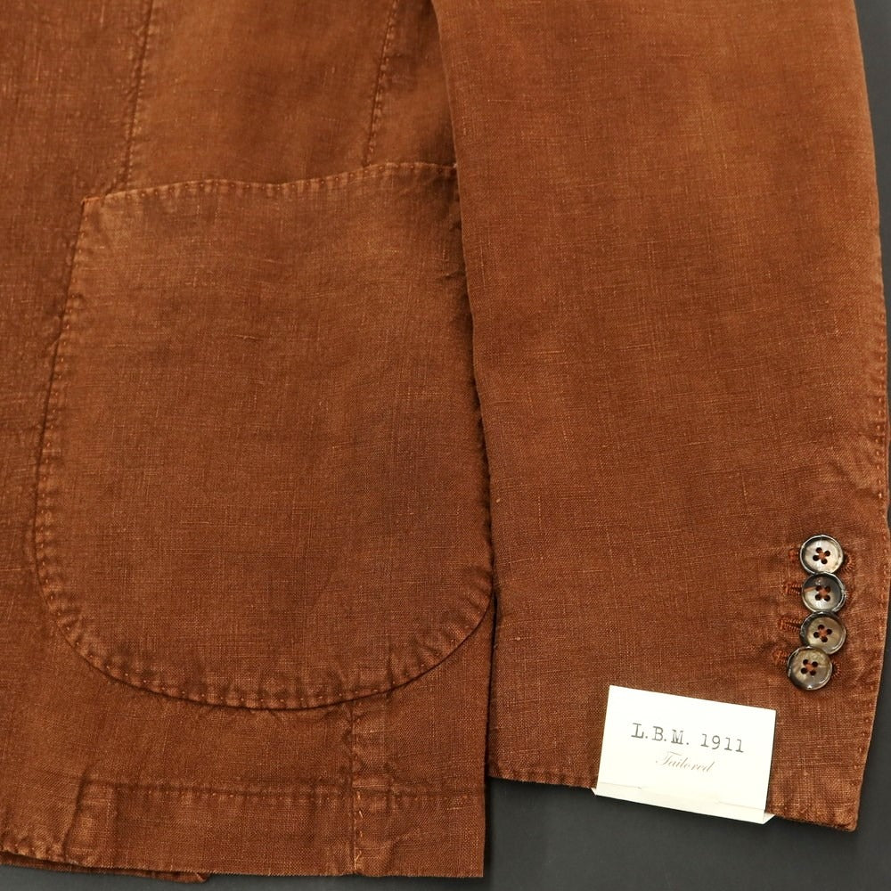 [New] LBM1911 Linen Casual Jacket Brown [52] [Condition Rank N] [Men&