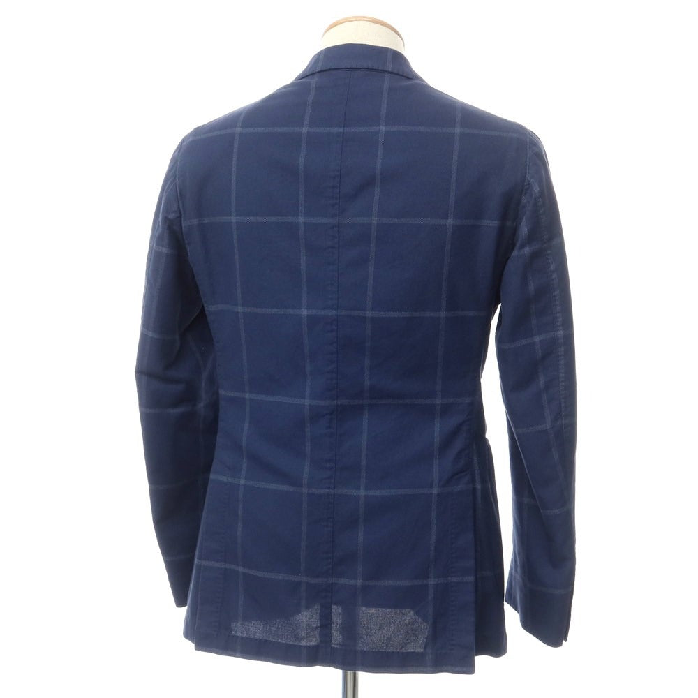 [New] LBM1911 Cotton Check Casual Jacket Navy x Gray [44] [Condition Rank N] [Men&