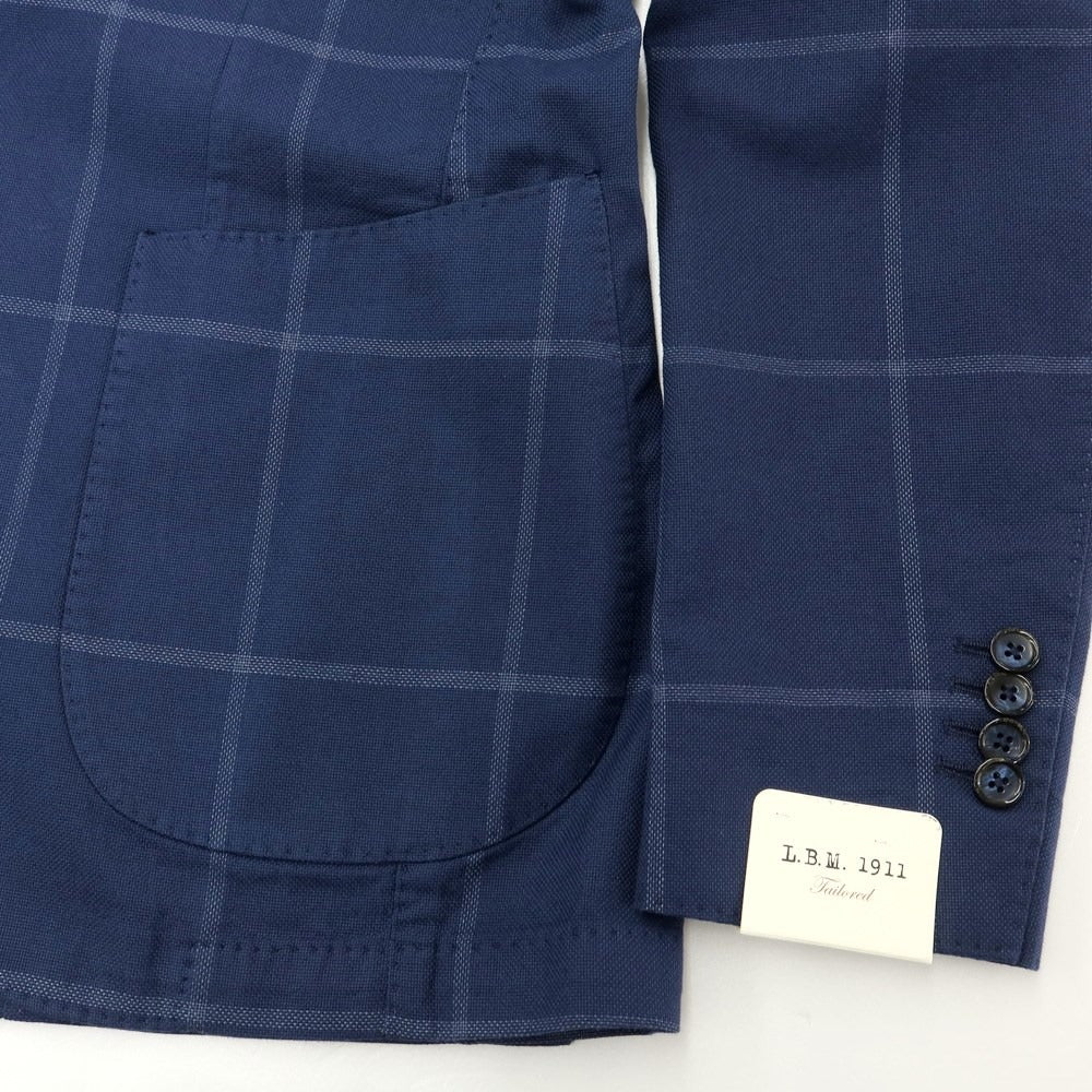 [New] LBM1911 Cotton Check Casual Jacket Navy x Gray [44] [Condition Rank N] [Men&