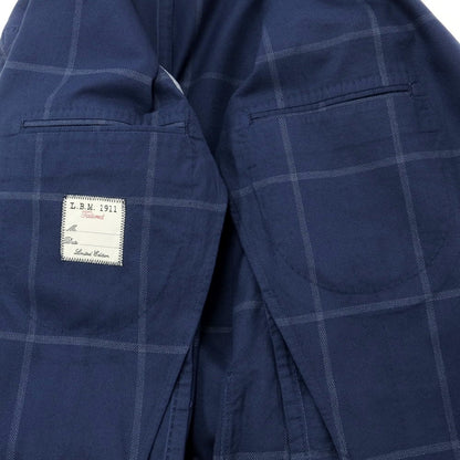 [New] LBM1911 Cotton Check Casual Jacket Navy x Gray [44] [Condition Rank N] [Men&