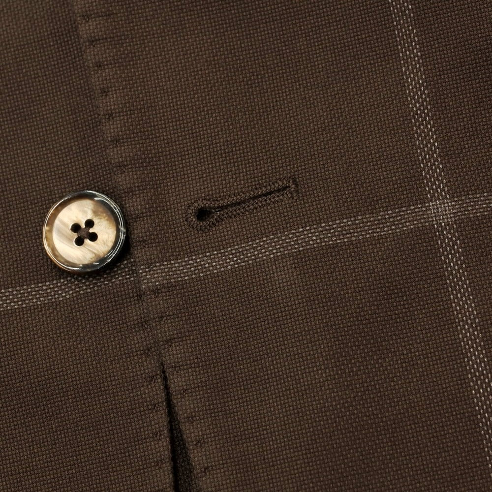 [New Outlet] LBM1911 Cotton Check Casual Jacket Brown x Gray [50] [Condition Rank N-] [Men&