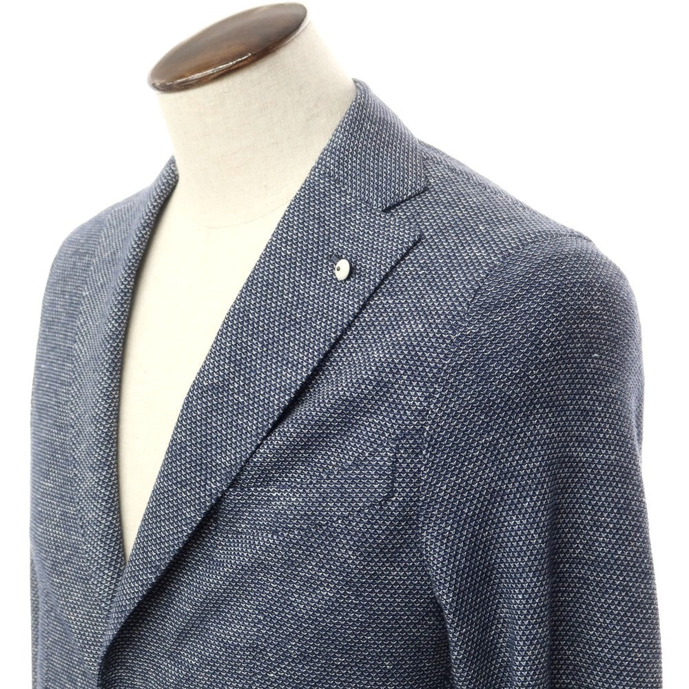 [New] LBM1911 Cotton Linen Jersey Casual Jacket Light Navy [48] [Condition Rank N] [Men&