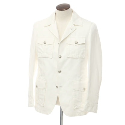 [New Outlet] LBM1911 Cotton Linen Safari Jacket White [50] [Condition Rank N-] [Men&