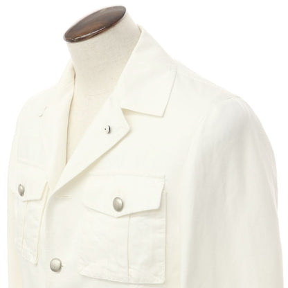 [New Outlet] LBM1911 Cotton Linen Safari Jacket White [50] [Condition Rank N-] [Men&