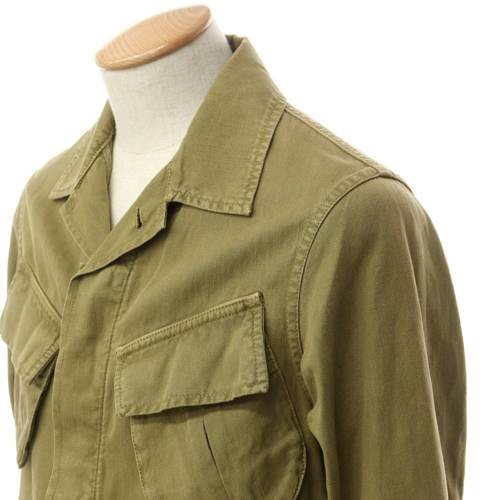 [New] LBM1911 Cotton Linen Safari Jacket Olive [44] [Condition Rank N] [Men&