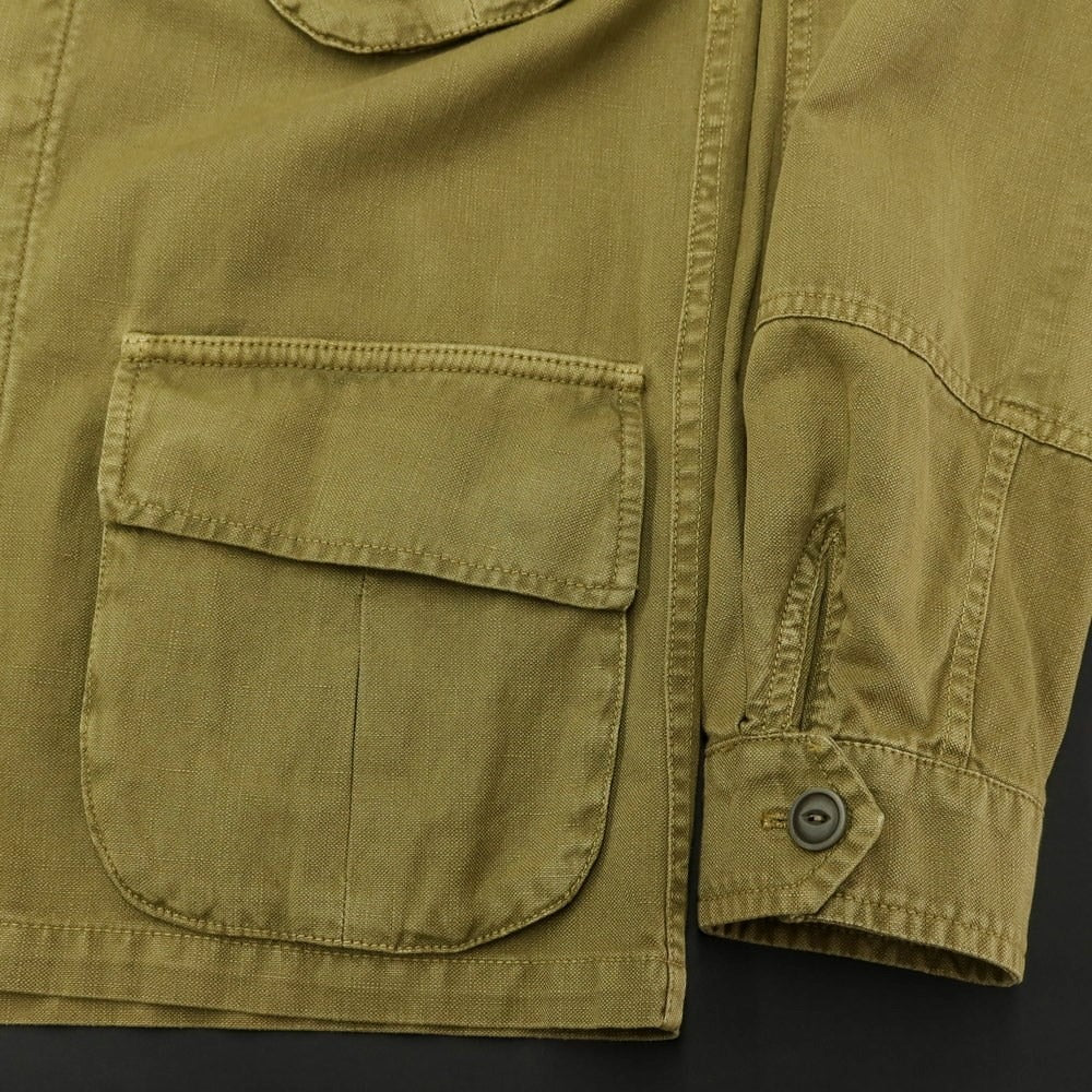 [New] LBM1911 Cotton Linen Safari Jacket Olive [44] [Condition Rank N] [Men&