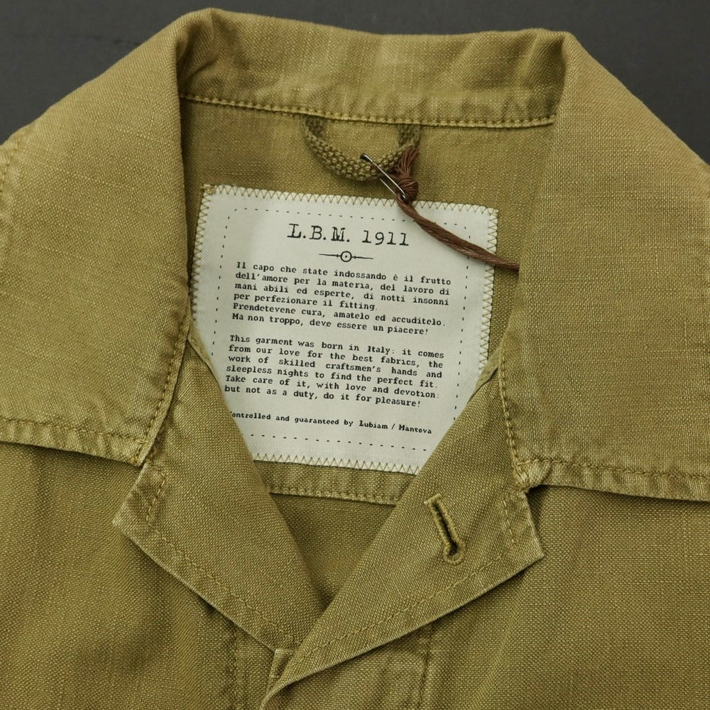 [New] LBM1911 Cotton Linen Safari Jacket Olive [44] [Condition Rank N] [Men&