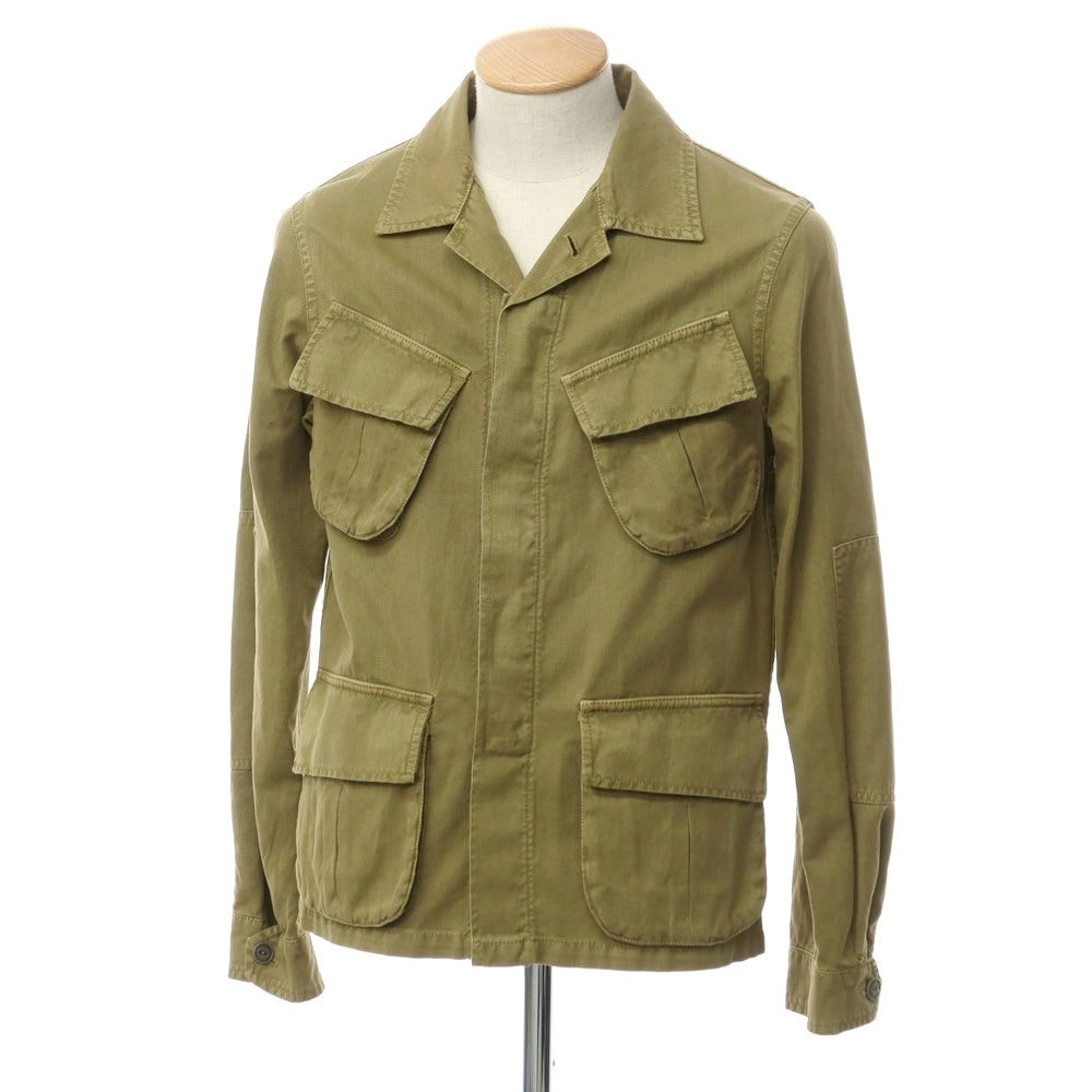 [New] LBM1911 Cotton Linen Safari Jacket Olive [44] [Condition Rank N] [Men&