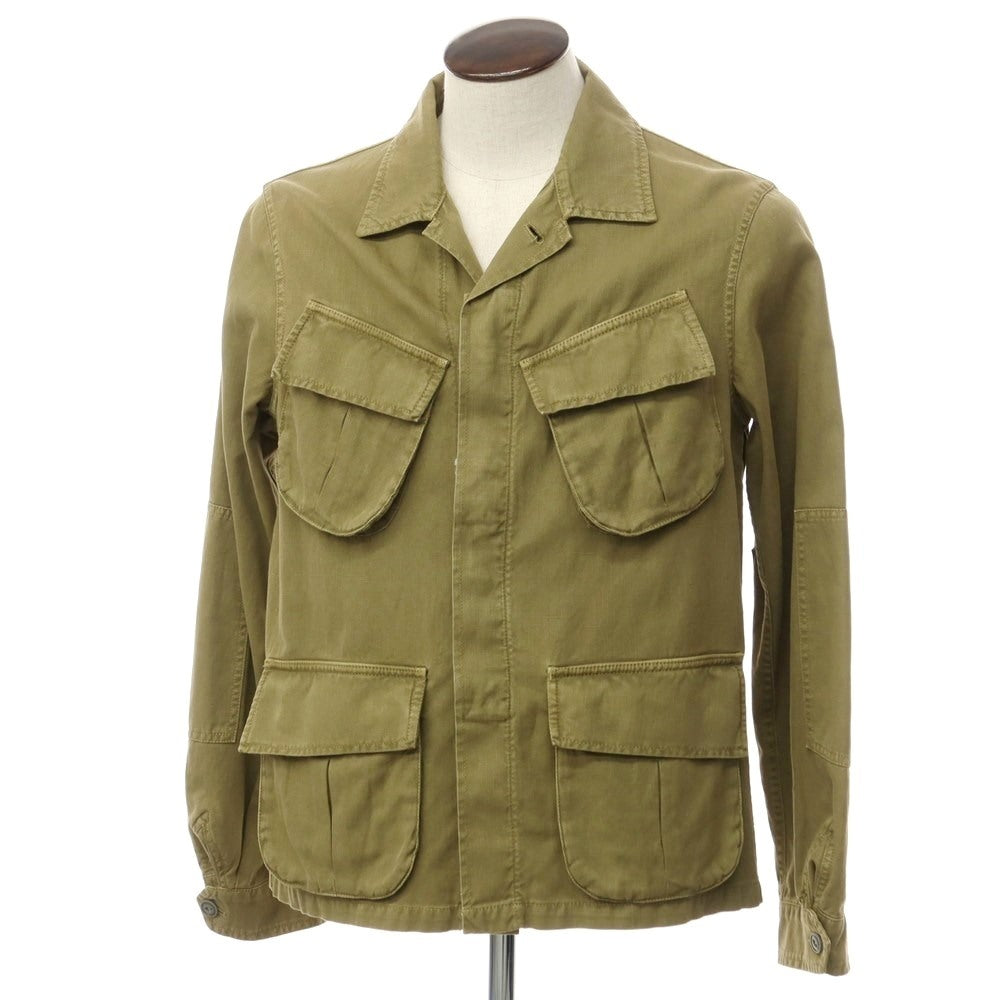 [New] LBM1911 Cotton Linen Safari Jacket Olive [50] [Condition Rank N] [Men&