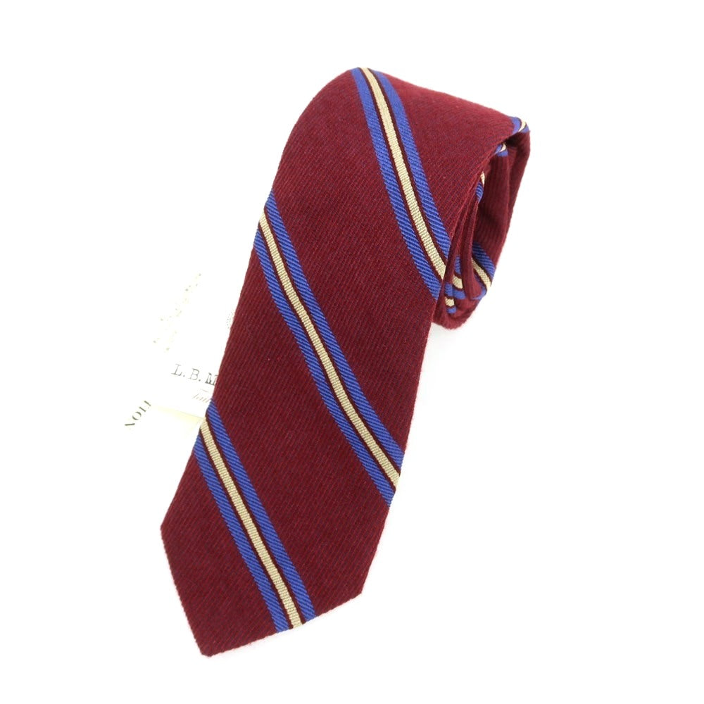 [New] LBM1911 Silk Striped Necktie Wine Red x Blue [Condition Rank N] [Men&