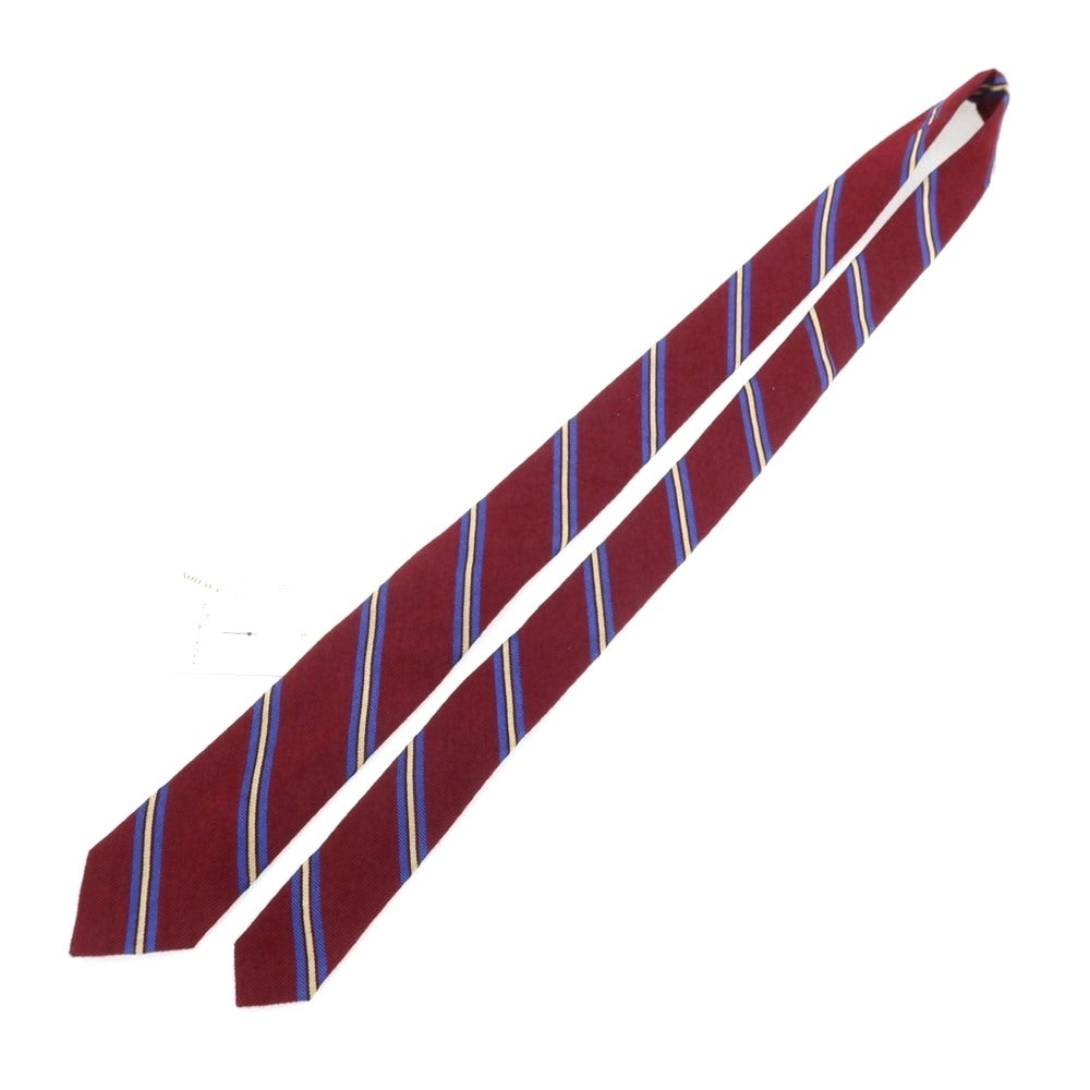 [New] LBM1911 Silk Striped Necktie Wine Red x Blue [Condition Rank N] [Men&