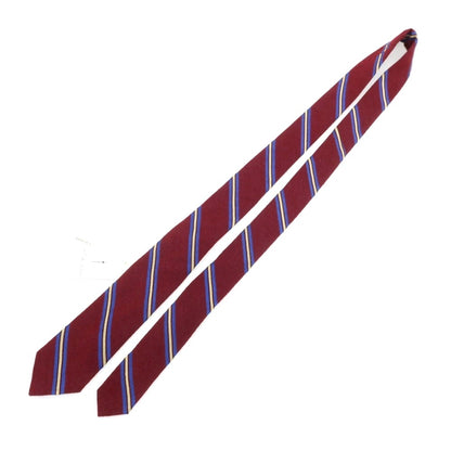 [New] LBM1911 Silk Striped Necktie Wine Red x Blue [Condition Rank N] [Men&