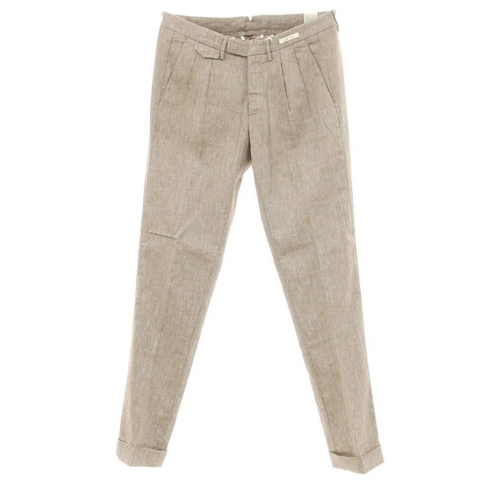 [New] LBM1911 Linen Cotton Casual Slacks Pants Brown x White [Size 50] [BRW] [S/S] [Condition Rank N] [Men&