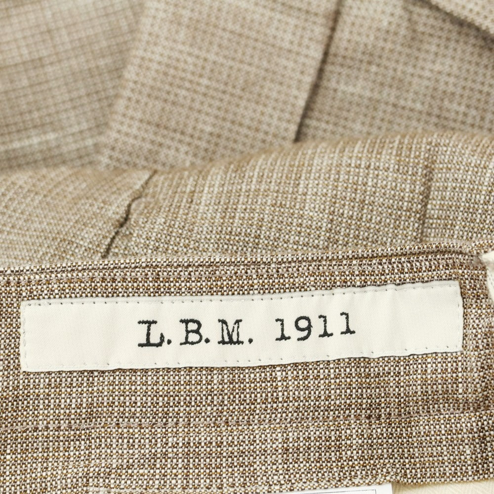 [New] LBM1911 Linen Cotton Casual Slacks Pants Brown x White [Size 50] [BRW] [S/S] [Condition Rank N] [Men&