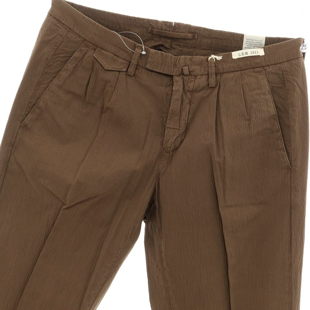 [New] LBM1911 Cotton Seersucker Casual Slacks Pants Brown [Size 50] [BRW] [S/S] [Condition Rank N] [Men&