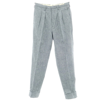 [New] LBM1911 Linen Cotton Casual Slacks Pants Dark Blue x White [Size 44] [BLU] [S/S] [Condition Rank N] [Men&