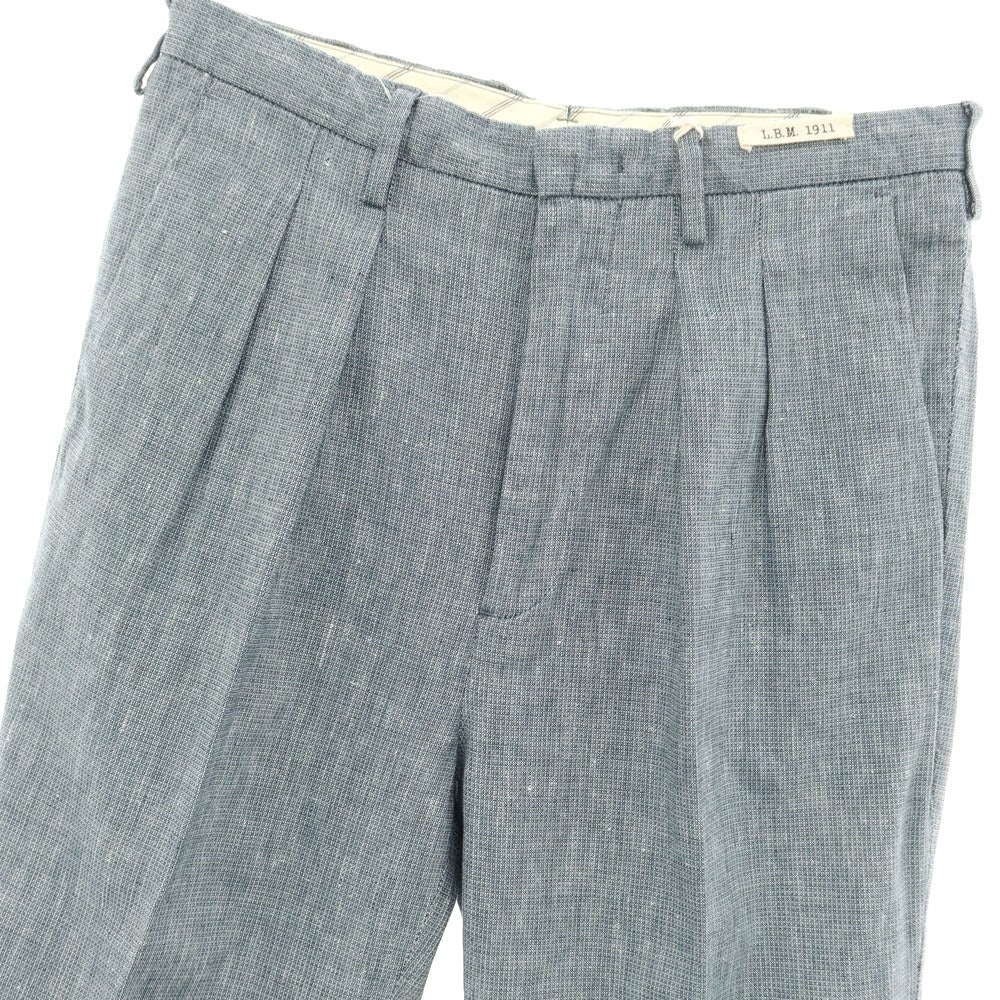 [New] LBM1911 Linen Cotton Casual Slacks Pants Dark Blue x White [Size 44] [BLU] [S/S] [Condition Rank N] [Men&