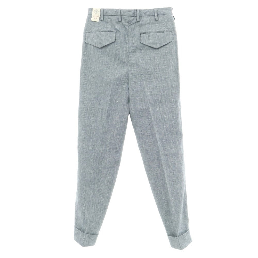 [New] LBM1911 Linen Cotton Casual Slacks Pants Dark Blue x White [Size 44] [BLU] [S/S] [Condition Rank N] [Men&