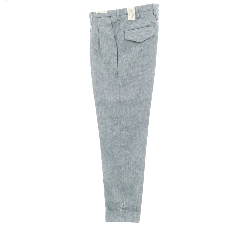 [New] LBM1911 Linen Cotton Casual Slacks Pants Dark Blue x White [Size 44] [BLU] [S/S] [Condition Rank N] [Men&