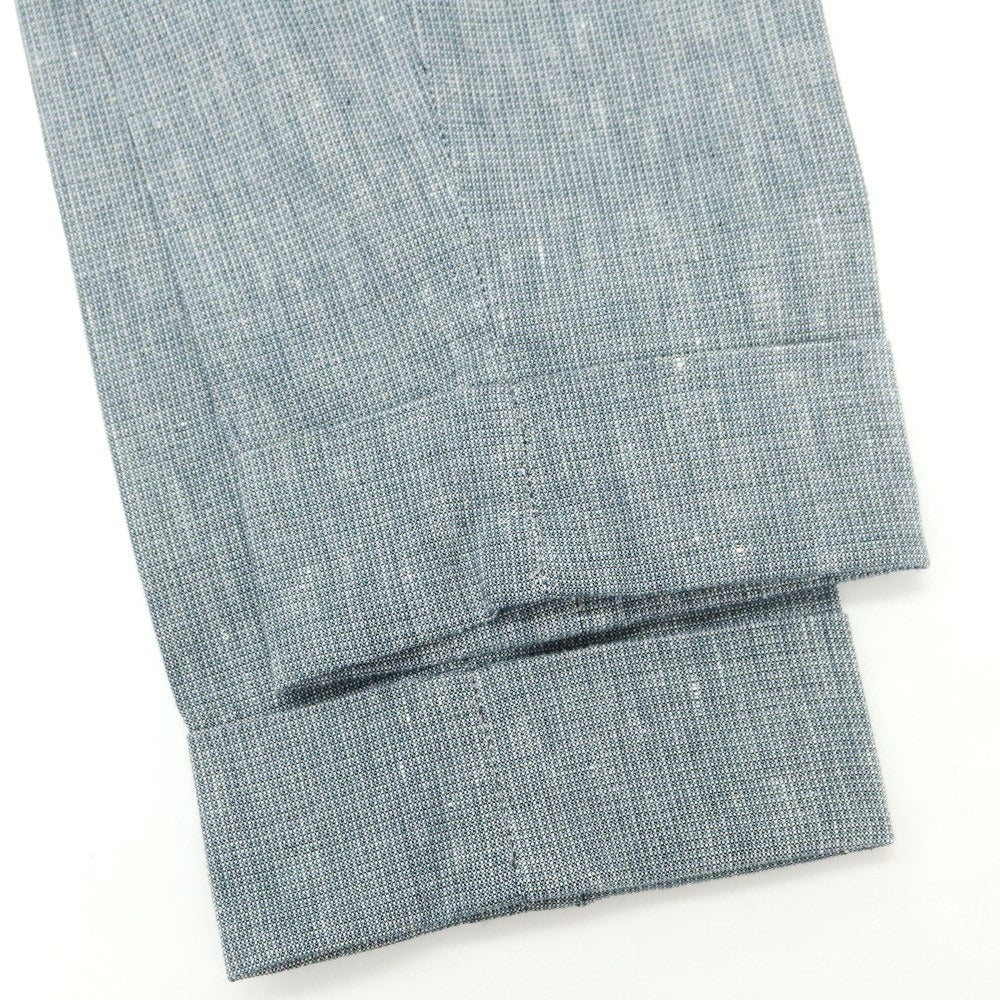 [New] LBM1911 Linen Cotton Casual Slacks Pants Dark Blue x White [Size 44] [BLU] [S/S] [Condition Rank N] [Men&