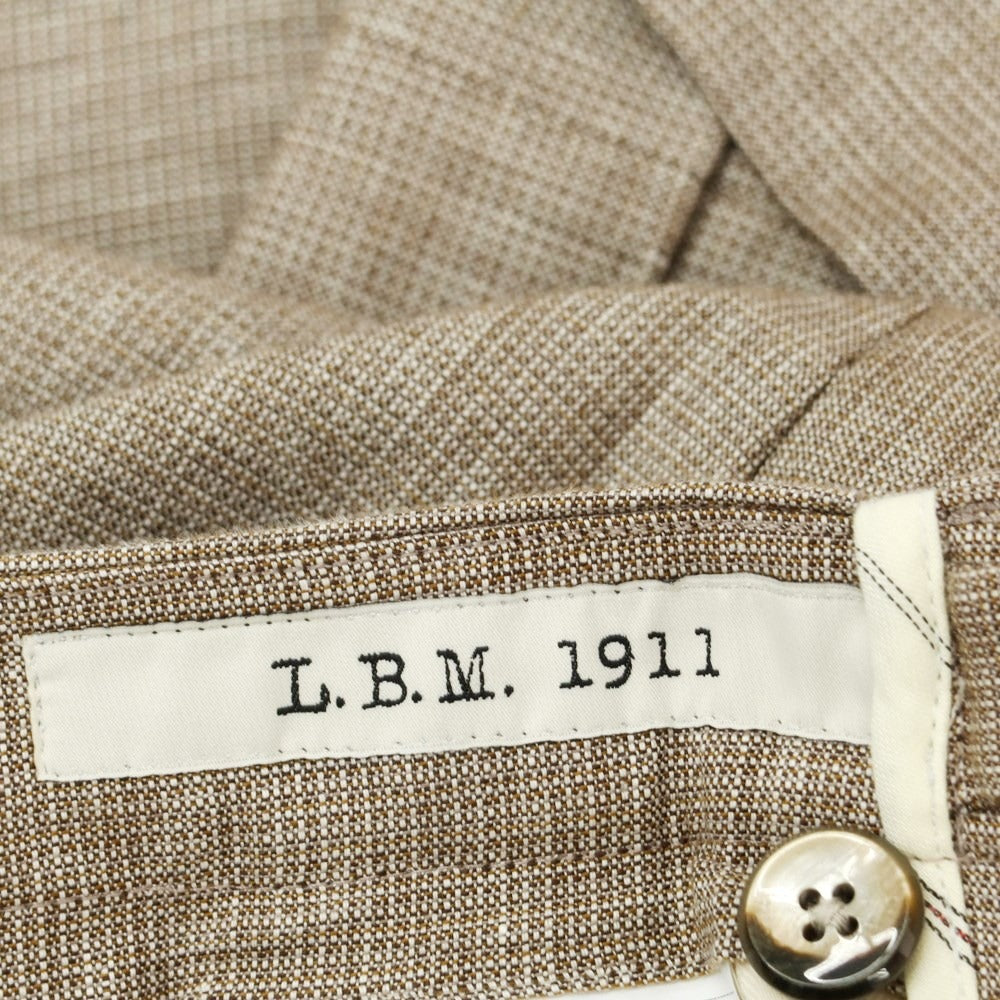 [New] LBM1911 Linen Cotton Casual Slacks Pants Brown x White [Size 44] [BRW] [S/S] [Condition Rank N] [Men&