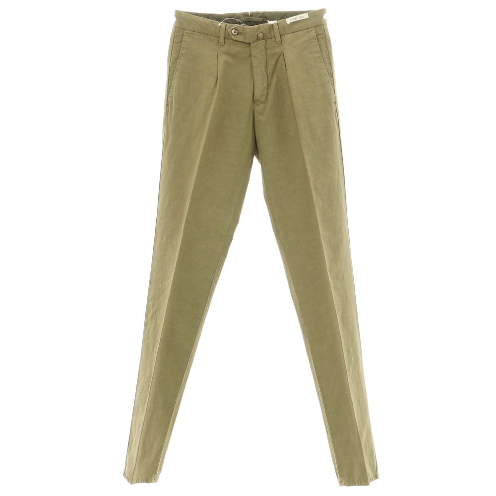 [New] LBM1911 Cotton Linen Casual Slacks Pants Moss Green [Size 44] [GRN] [S/S] [Condition Rank N] [Men&