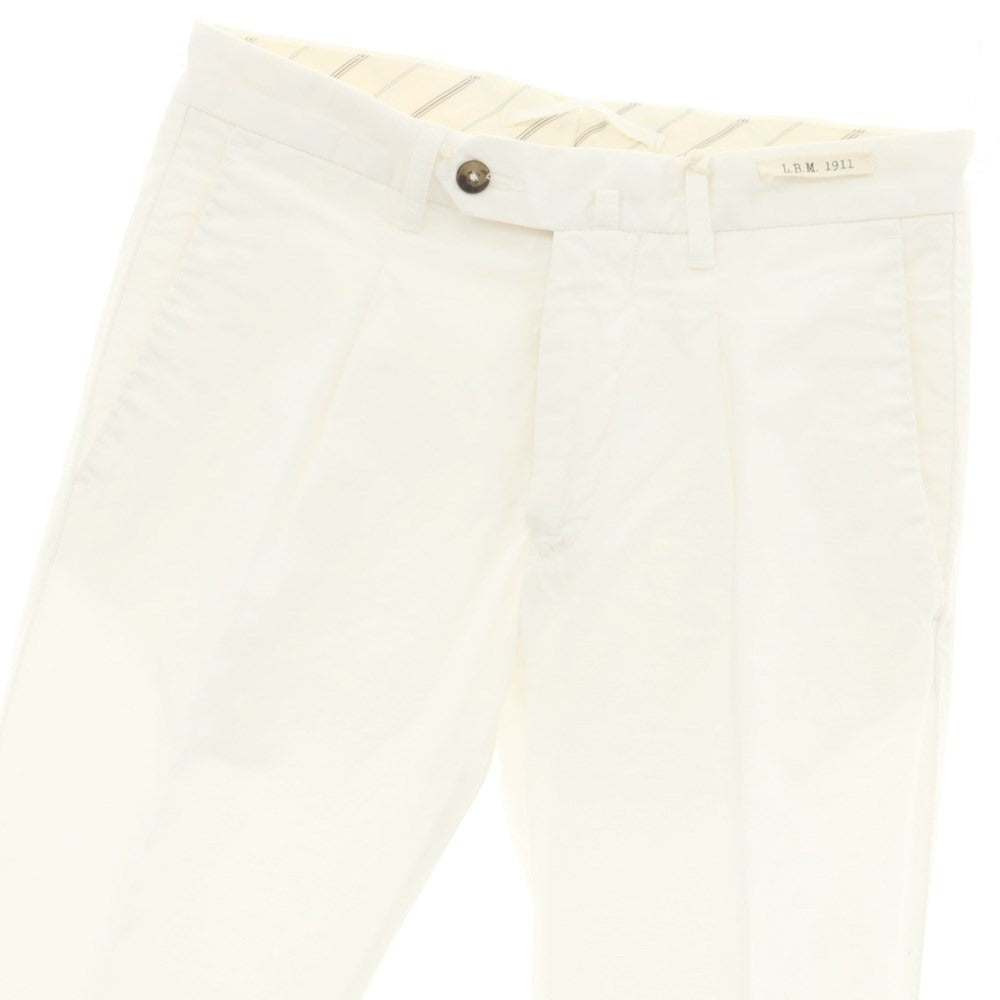 [New] LBM1911 Cotton Linen Casual Slacks Pants White [Size 44] [WHT] [S/S] [Condition Rank N] [Men&