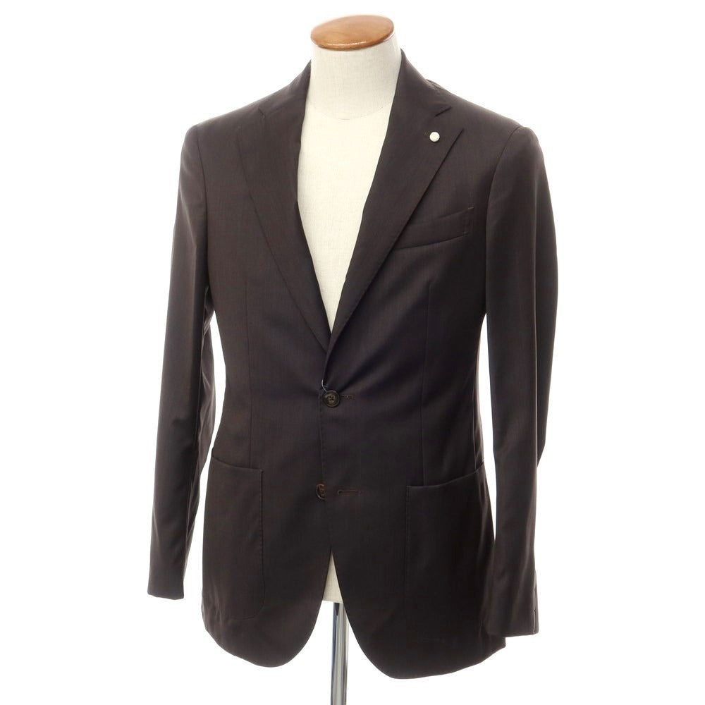 [New] Luigi Bianchi Mantova Wool Silk 2B Tailored Jacket Dark Brown [Size 46] [BRW] [S/S] [Condition Rank N] [Men&