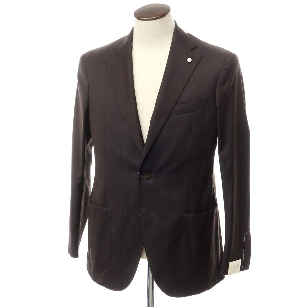 [New Outlet] Luigi Bianchi Mantova Wool Silk 2B Tailored Jacket Dark Brown [Size 50] [BRW] [S/S] [Condition Rank N-] [Men&