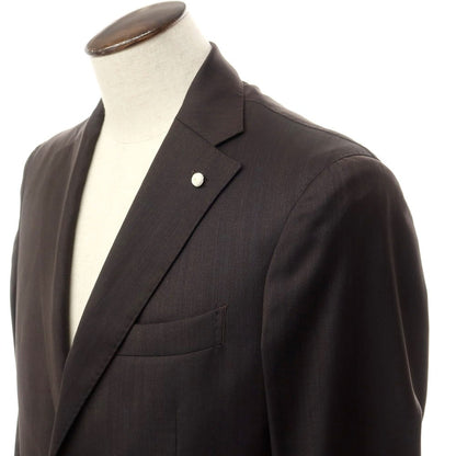 [New Outlet] Luigi Bianchi Mantova Wool Silk 2B Tailored Jacket Dark Brown [Size 50] [BRW] [S/S] [Condition Rank N-] [Men&