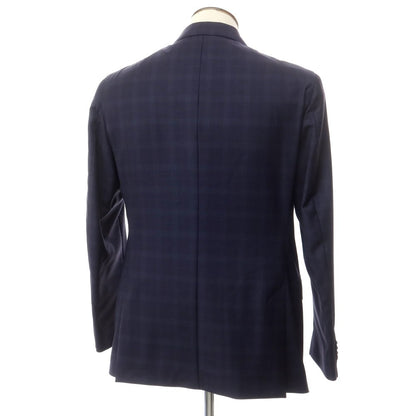 [New Outlet] Luigi Bianchi Mantova Wool Check Tailored Jacket Navy [Size 50] [NVY] [S/S] [Condition Rank N-] [Men&