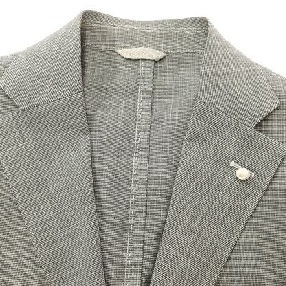 [New] Luigi Bianchi Mantova Cotton Linen 2B Casual Jacket Gray [Size 44] [GRY] [S/S] [Condition Rank N] [Men&