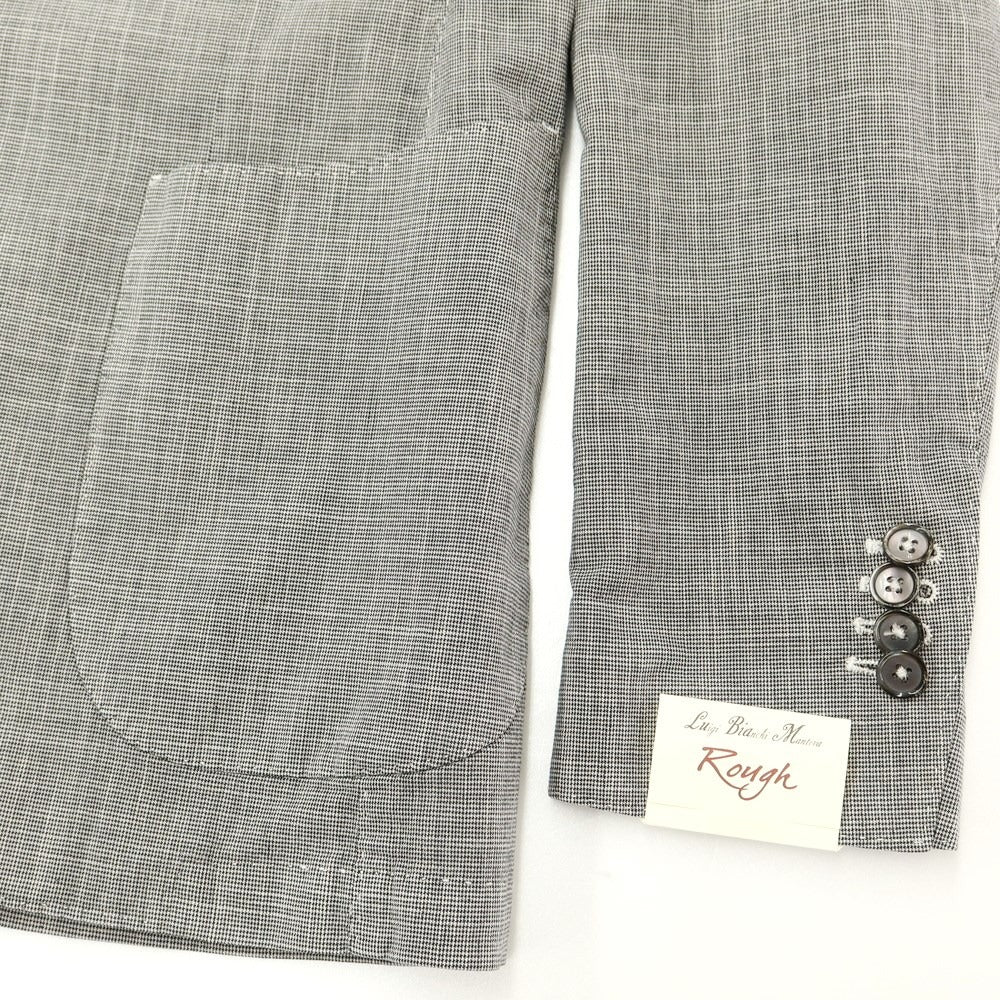 [New] Luigi Bianchi Mantova Cotton Linen 2B Casual Jacket Gray [Size 44] [GRY] [S/S] [Condition Rank N] [Men&