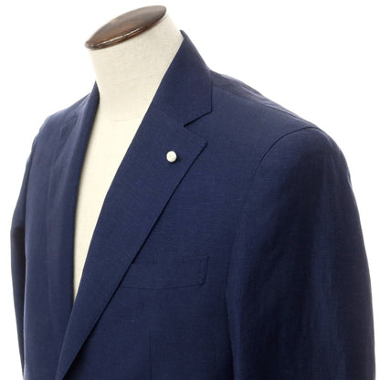 [New] Luigi Bianchi Mantova Wool Linen 2B Tailored Jacket Navy [Size 50] [NVY] [S/S] [Condition Rank N] [Men&