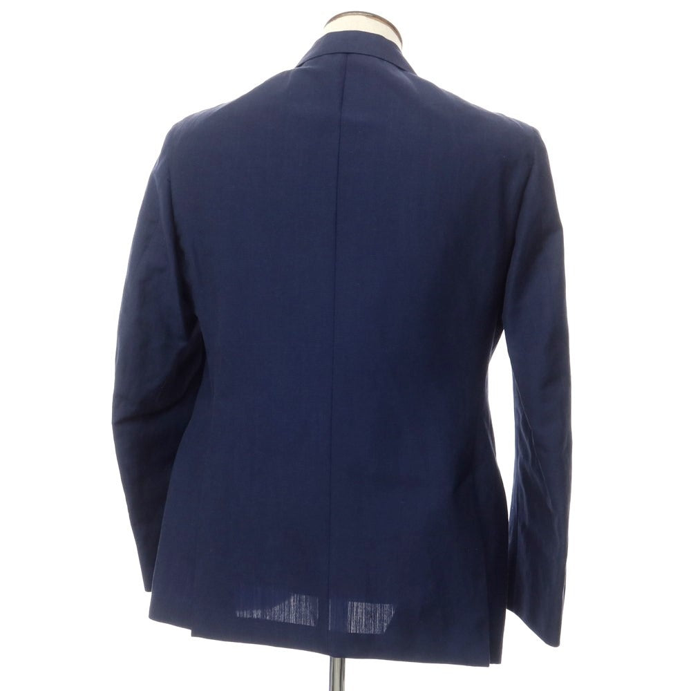 [New Outlet] Luigi Bianchi Mantova Wool Linen 2B Tailored Jacket Navy [Size 52] [NVY] [S/S] [Condition Rank N-] [Men&