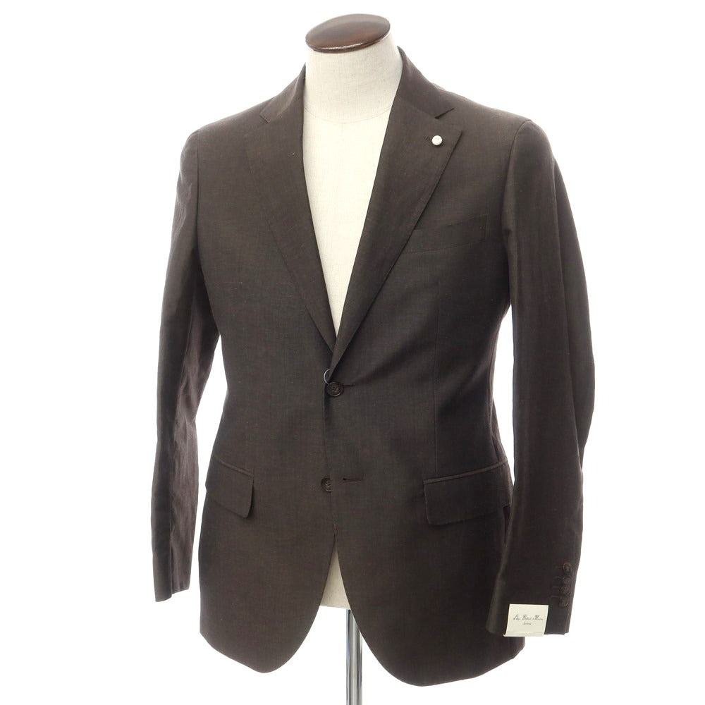 [New Outlet] Luigi Bianchi Mantova Wool Linen Tailored Jacket Brown [48] [Condition Rank N-] [Men&