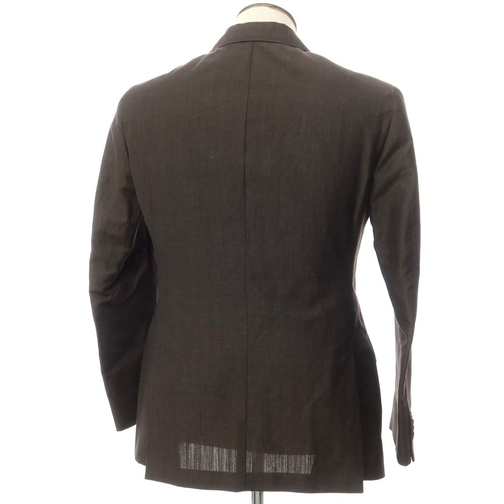 [New Outlet] Luigi Bianchi Mantova Wool Linen Tailored Jacket Brown [48] [Condition Rank N-] [Men&