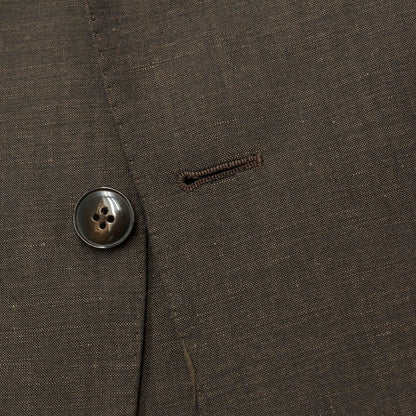 [New Outlet] Luigi Bianchi Mantova Wool Linen Tailored Jacket Brown [48] [Condition Rank N-] [Men&