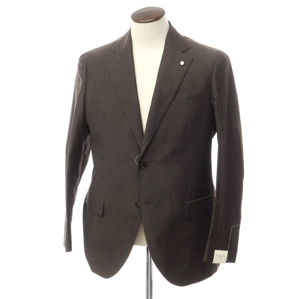 [New] Luigi Bianchi Mantova Wool Linen Tailored Jacket Brown [Size 52] [BRW] [S/S] [Condition Rank N] [Men&