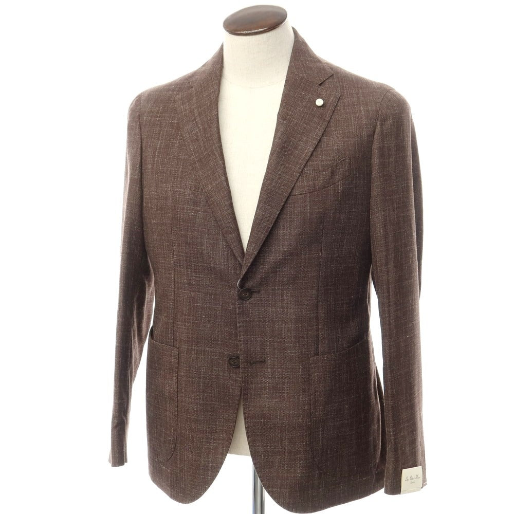 [New] Luigi Bianchi Mantova Wool Silk Linen Tailored Jacket Brown [Size 48] [BRW] [S/S] [Condition Rank N] [Men&