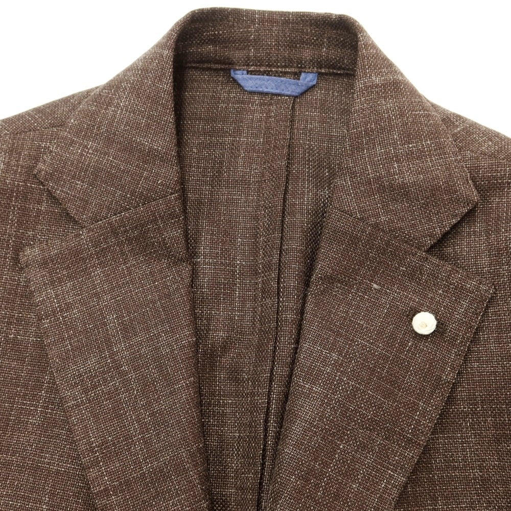 [New] Luigi Bianchi Mantova Wool Silk Linen Tailored Jacket Brown [Size 48] [BRW] [S/S] [Condition Rank N] [Men&