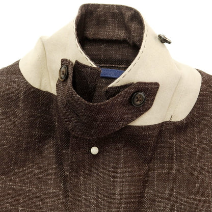 [New] Luigi Bianchi Mantova Wool Silk Linen Tailored Jacket Brown [Size 48] [BRW] [S/S] [Condition Rank N] [Men&