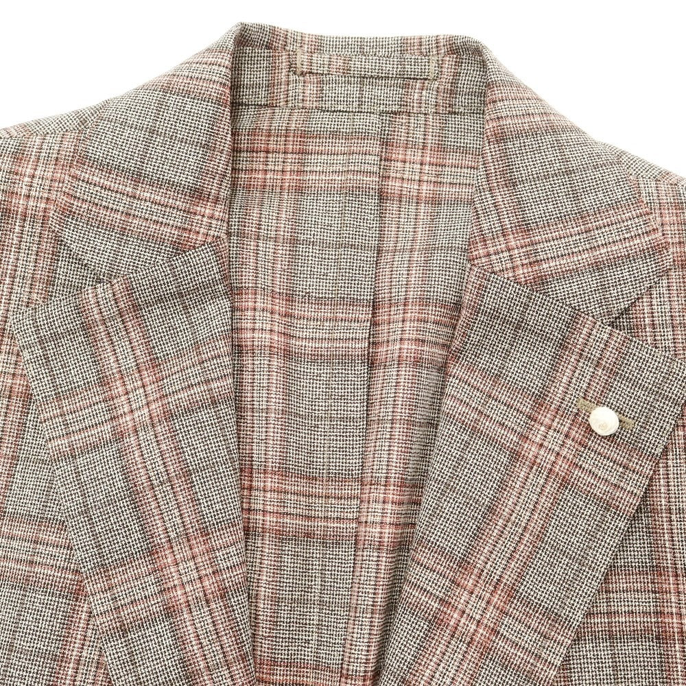 [New] Luigi Bianchi Mantova Wool Tailored Jacket Brown x Pink [Size 50] [BRW] [S/S] [Condition Rank N] [Men&